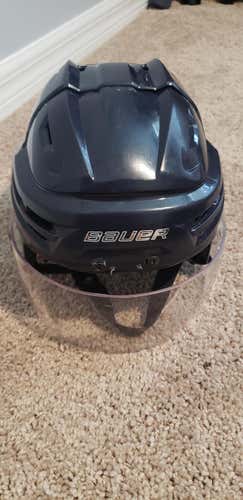 Blue Used Medium Bauer Re-Akt Helmet