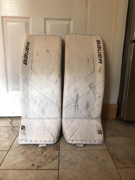 White Senior 33" Bauer Supreme 2S Pro  Goalie Leg Pads