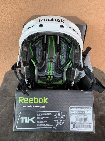 White New Medium Reebok 11K Helmet