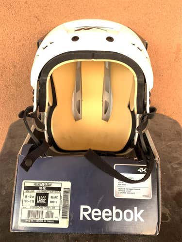 White New Large Reebok 4K  Helmet