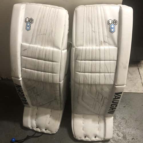 White Senior 33" Vaughn Velocity VE8  Goalie Leg Pads