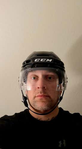 PRO STRAIGHT CUT HOCKEY VISOR CE CERTIFIED ANTI-SCRATCH/ANTI-FOG