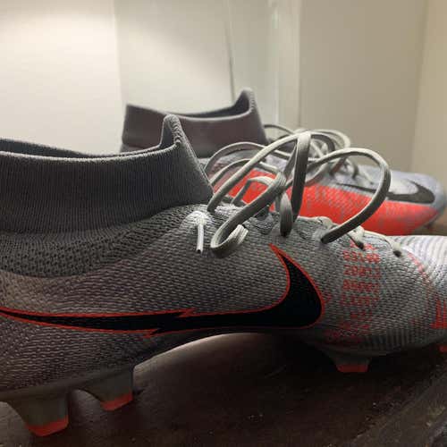 Silver Used Molded Cleats Nike Mercurial Superfly Cleats