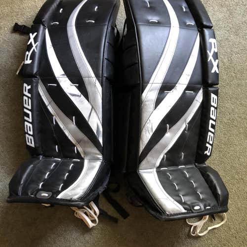 Black Senior 32"+1 Bauer RX4 Goalie Leg Pads