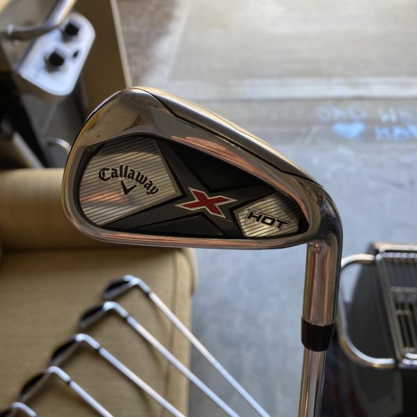 Used Right Handed X Hot Stiff Flex Steel Shaft Iron Set