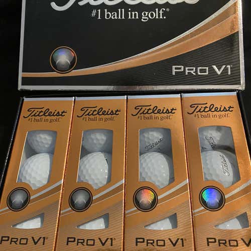 White New Titleist Pro V1 12 Pack (1 Dozen) Balls