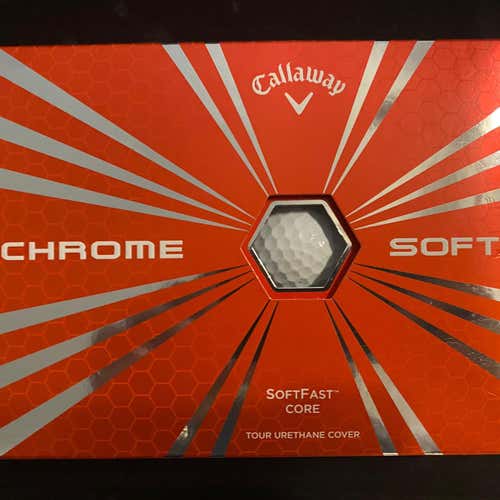 White New Callaway Chrome Soft 12 Pack (1 Dozen) Balls