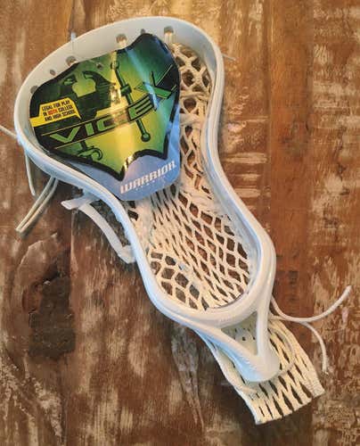 New Warrior Lacrosse Vice X Strung Head White