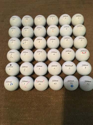 White Used Titleist Pro V1 36 Pack (3 Dozen) Balls