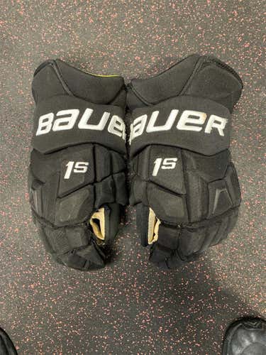 Black Senior Bauer Supreme 1S 14" Pro Stock Gloves