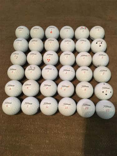 White Used Titleist Pro V1x 36 Pack (3 Dozen) Balls