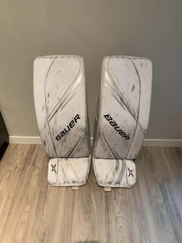 White Senior 34" Bauer Vapor 2X  Goalie Leg Pads