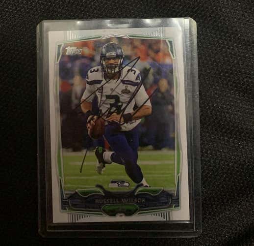 Russell Wilson In Person Autographed Card