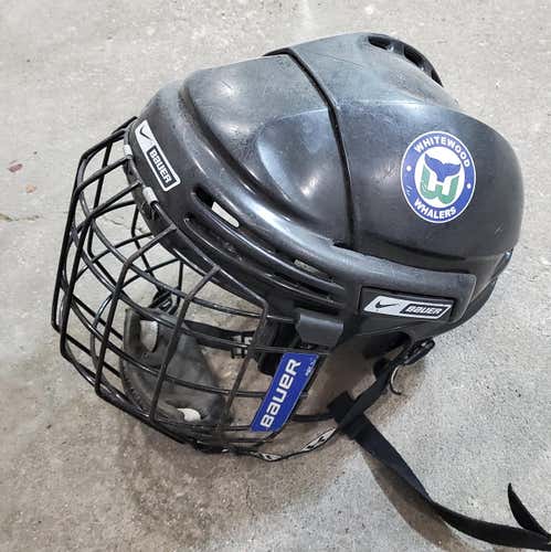 Black Used Large Bauer 5500 Hockey Helmet with Cage