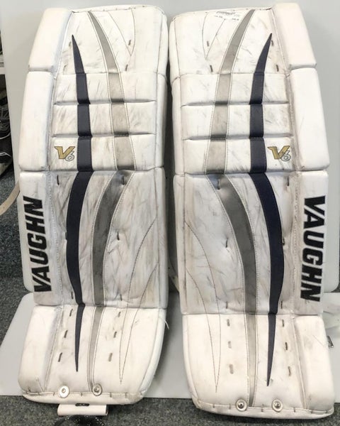 Used Vaughn Velocity V6 Xlw Pro Ice Hockey Goalie Leg Pads