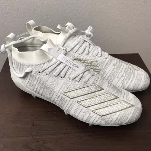 New Men's Size 10.5 Adidas Adizero Cleats White