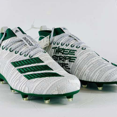 Adidas Adizero 8.0 Football Cleats Three Stripe Life White/Green G27959 Size 12