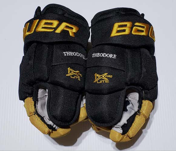 Vegas Golden Knights Theodore Worn Bauer Vapor 1x Lite PRO Gloves 14"