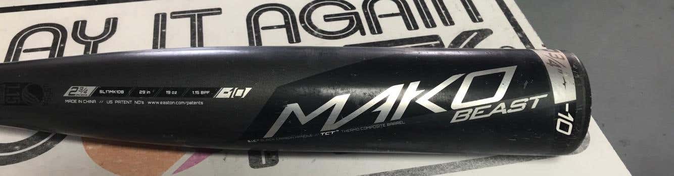 Used  Easton Mako Beast Bat (-10) 19 oz 29"