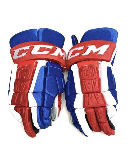 Red Senior CCM U+ Crazy Light 15" Pro Stock Gloves