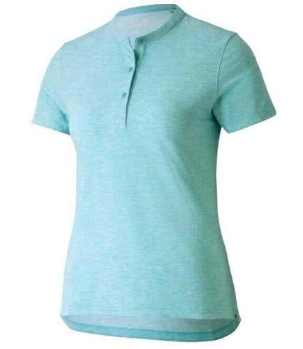 PUMA Women's Essence Golf Shirt Top Milky Blue Ladies Small S Super SOFT #43235