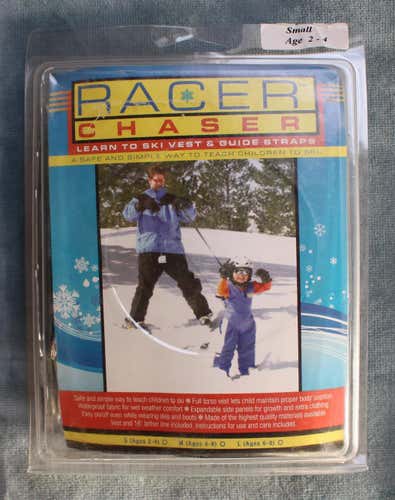 *NEW* Racer Chaser kids' learn-to-ski harness vest Sz Small S age 2-4 leash toddler