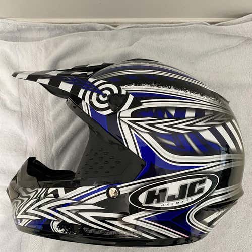 Blue Used Large Motocross HJC Helmet