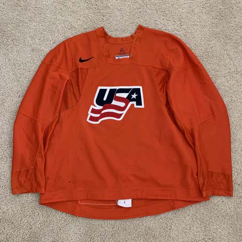 IIHF TEAM USA WORLD JUNIORS Nike Swift Pro Stock Practice Hockey Jersey Men's Size 60