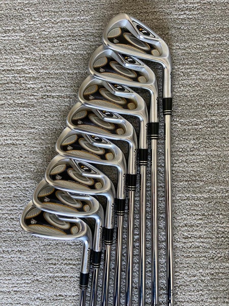 Used Men's TaylorMade Right Handed R7 TP Iron Set Stiff Flex Steel Shaft; 3-PW