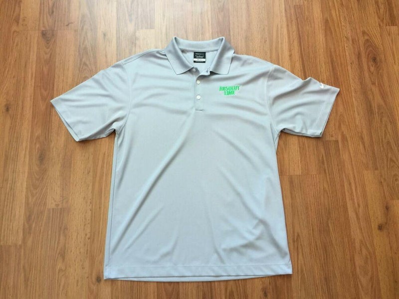 Absolut Lime Vodka SUPER AWESOME NIKE GOLF Size Medium Polo Golf Shirt!