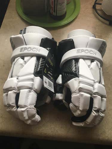 White New Player's Epoch 13" Lacrosse Gloves