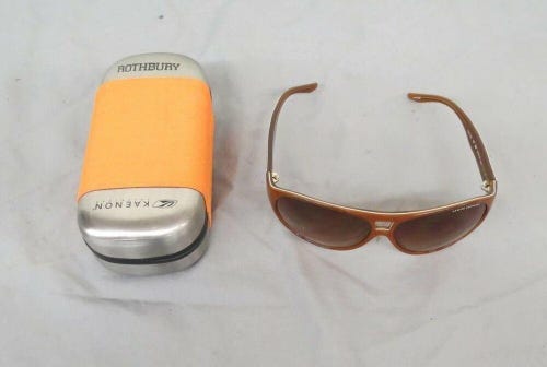 Armani Exchange AX014/S Brown Aviator Sunglasses w/Amber Gradient Lenses & Case