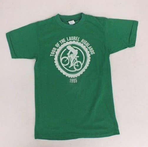 Vintage 1985 Tour of the Laurel Highlands Green Cotton Blend Graphic T-Shirt Sml