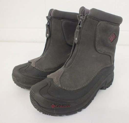 Columbia Onni-Heat Gray Suede Leather Insulated Winter Boots US 4/36 GREAT LOOK