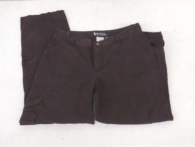 Columbia XCO Maroon Cotton Women's Pants w/Ankle Roll-Up Straps Women's 10 GREAT