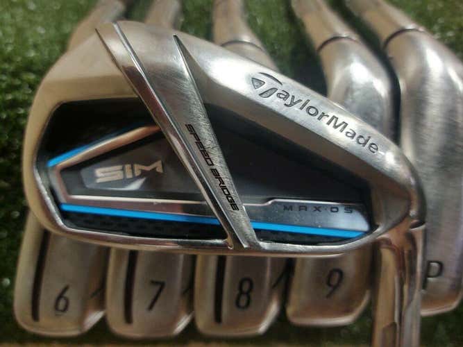 Taylormade Sim Max OS Iron Set 5-PW Steel Shaft Regular Flex KBS MAX 85