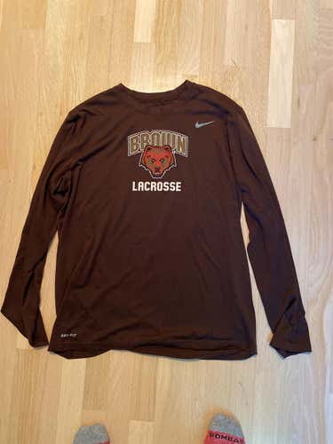 Brown Lacrosse Long Sleeve Dri Fit