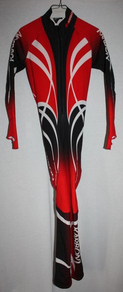 Used Unisex Adult Medium (M) Karbon Ski race suit *padded* GS Non-FIS Red