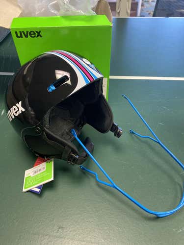 New UVEX slalom Hlmt 5 race Helmet 52-55cm with chin guard