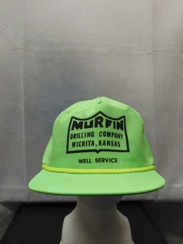 Vintage Murfin Drilling Company Lime Green Snapback Hat