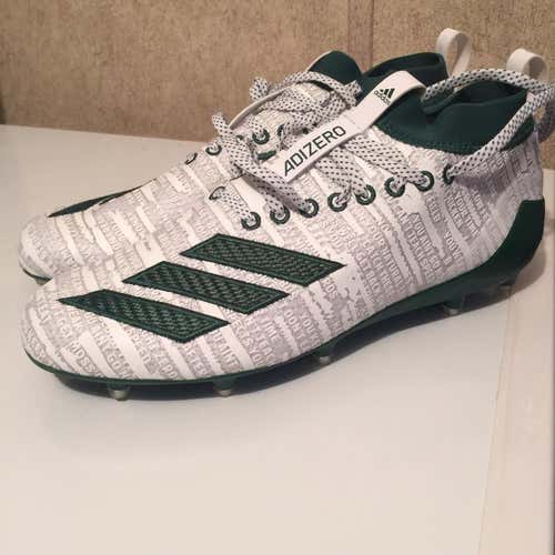 NEW Adidas Adizero 8.0 Three Stripe Life White & Green Men Size 10 G27959