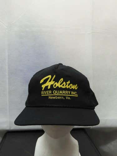 Vintage Holston River Quarry Inc Snapback Hat Black