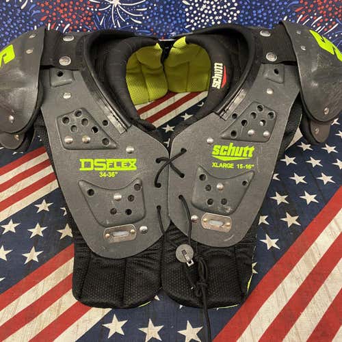 Used Youth XL Schutt DS Flex Football Shoulder Pads-152339