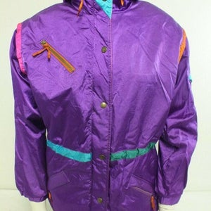 Vintage Obermeyer Shiny Purple Shell Jacket Girl's Size XL Fast Shipping LOOK