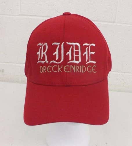 Ride Breckenridge Yupoong Red Flexfit Baseball Cap Size L/XL NEW Fast Shipping