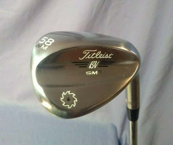 #0225-51 Titleist Vokey SM7 58 Deg. Wedge, Wedge Flex Shaft, 9+/10 condition