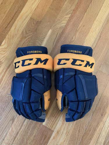 Blue Senior CCM HG12 15" Pro Stock Gloves
