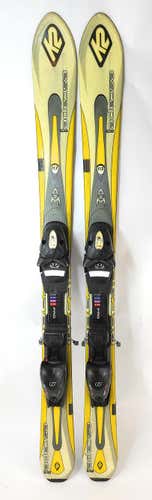 Used Kid's 2010 All Mountain K2 Escape Skis With Bindings Max Din 11