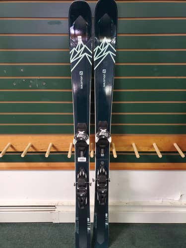 Used Women's 2019 Salomon All Mountain QST Lux 92 Skis With Bindings Max Din 11
