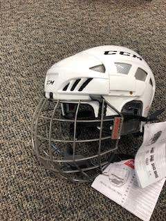 White New Small CCM FL80 Combo Helmet